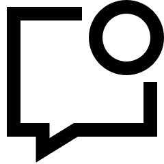 Chat Bubble Square Notification Icon from Sharp Line Set