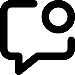 Chat Bubble Square Notification Icon from Micro Line Set