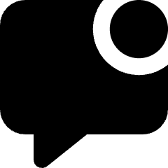 Chat Bubble Square Notification Icon from Micro Solid Set