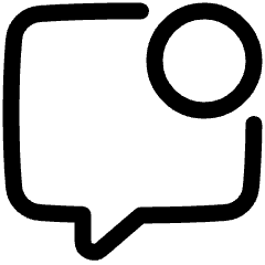 Chat Bubble Square Notification Icon from Plump Line Set