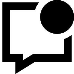 Chat Bubble Square Notification Icon from Sharp Remix Set