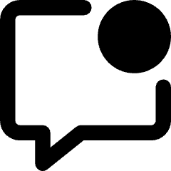 Chat Bubble Square Notification Icon from Core Remix Set