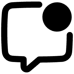 Chat Bubble Square Notification Icon from Plump Remix Set