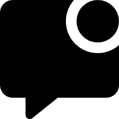 Chat Bubble Square Notification Icon from Core Solid Set