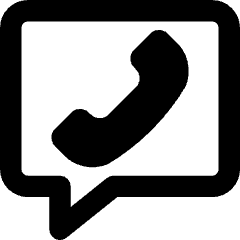 Chat Bubble Square Phone Icon from Core Remix Set