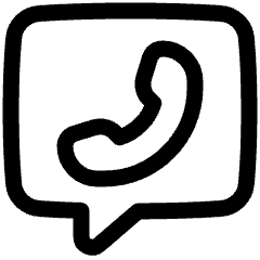 Chat Bubble Square Phone Icon from Plump Line Set