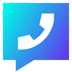 Chat Bubble Square Phone Icon from Sharp Gradient Set