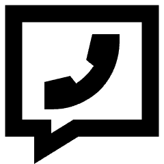 Chat Bubble Square Phone Icon from Sharp Remix Set