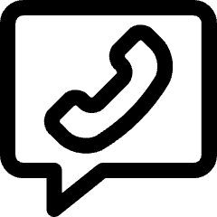 Chat Bubble Square Phone Icon from Core Line Set