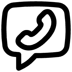 Chat Bubble Square Phone Icon from Flex Line Set