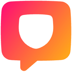 Chat Bubble Square Protect Icon from Plump Gradient Set