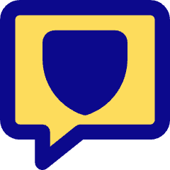 Chat Bubble Square Protect Icon from Core Pop Set