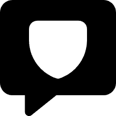 Chat Bubble Square Protect Icon from Core Solid Set