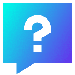 Chat Bubble Square Question Icon from Sharp Gradient Set