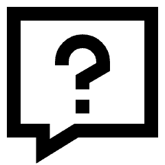 Chat Bubble Square Question Icon from Sharp Line Set