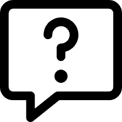 Chat Bubble Square Question Icon from Core Line Set