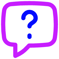 Chat Bubble Square Question Icon from Flex Neon Set
