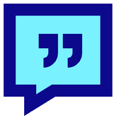 Chat Bubble Square Quotation Icon from Sharp Pop Set