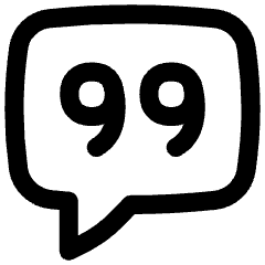 Chat Bubble Square Quotation Icon from Flex Line Set