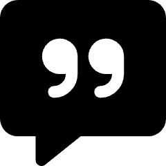 Chat Bubble Square Quotation Icon from Core Solid Set