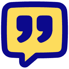 Chat Bubble Square Quotation Icon from Plump Pop Set