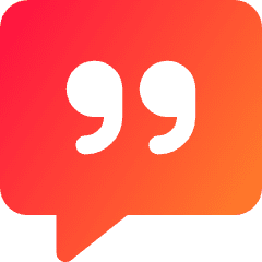 Chat Bubble Square Quotation Icon from Core Gradient Set
