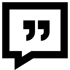 Chat Bubble Square Quotation Icon from Sharp Remix Set