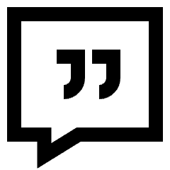 Chat Bubble Square Quotation Icon from Sharp Line Set