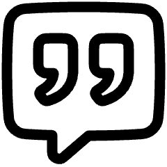 Chat Bubble Square Quotation Icon from Plump Line Set