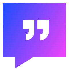 Chat Bubble Square Quotation Icon from Sharp Gradient Set