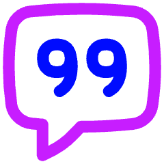 Chat Bubble Square Quotation Icon from Flex Neon Set