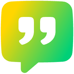 Chat Bubble Square Quotation Icon from Plump Gradient Set