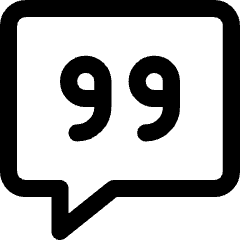 Chat Bubble Square Quotation Icon from Core Line Set