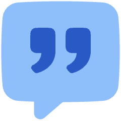 Chat Bubble Square Quotation Icon from Plump Flat Set
