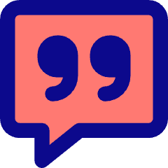 Chat Bubble Square Quotation Icon from Core Pop Set