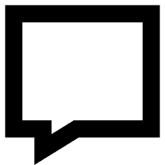 Chat Bubble Square Icon from Sharp Remix Set