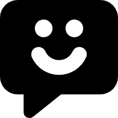 Chat Bubble Square Smiley 1 Icon from Micro Solid Set