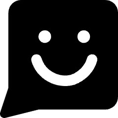 Chat Bubble Square Smiley 1 Icon from Core Solid Set