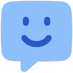 Chat Bubble Square Smiley 1 Icon from Plump Flat Set