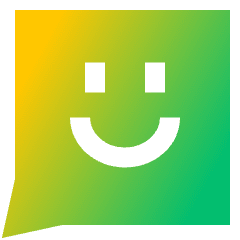 Chat Bubble Square Smiley 1 Icon from Sharp Gradient Set