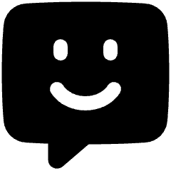 Chat Bubble Square Smiley 1 Icon from Plump Solid Set