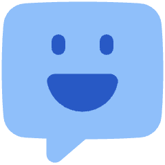 Chat Bubble Square Smiley 2 Icon from Plump Flat Set