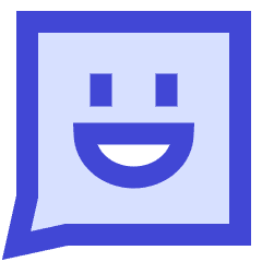 Chat Bubble Square Smiley 2 Icon from Sharp Duo Set