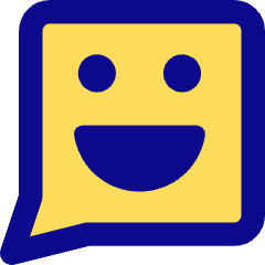 Chat Bubble Square Smiley 2 Icon from Core Pop Set