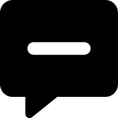 Chat Bubble Square Subtract Icon from Core Solid Set