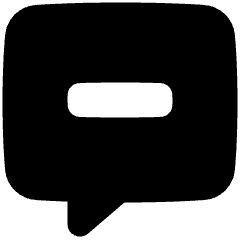 Chat Bubble Square Subtract Icon from Plump Solid Set
