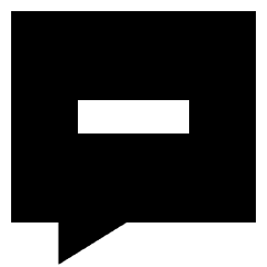 Chat Bubble Square Subtract Icon from Sharp Solid Set