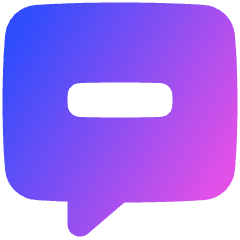 Chat Bubble Square Subtract Icon from Plump Gradient Set
