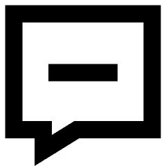 Chat Bubble Square Subtract Icon from Sharp Remix Set