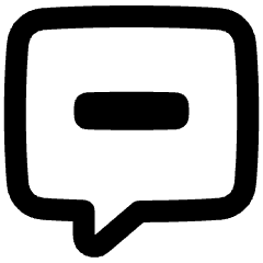 Chat Bubble Square Subtract Icon from Plump Remix Set